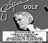 Jack Nicklaus Golf (France) Title Screen